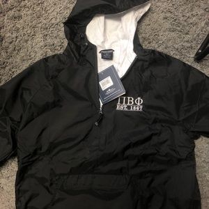 University Tees Black Pi Beta Phi windbreaker